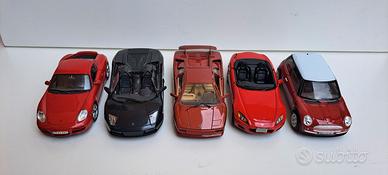 Lotto 5 Modellini Auto in scala 1:18 – Vari brand