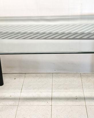 Tavolo piano cristallo molato Design anni ‘60