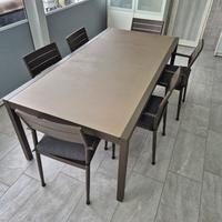 tavolo allungabile in alluminio da esterno poltron