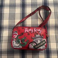 Borsa Braccialini rossa serie cartoline hong kong