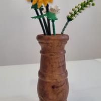 Vaso medio artigianale in legno di ulivo