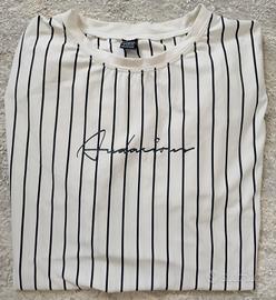 Maglia bianca a righe nere – Brand SHEIN 