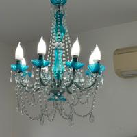 Lampadario Azzurro Shabby chic
