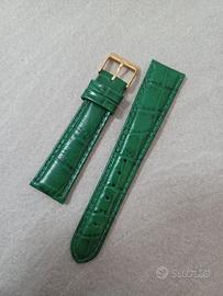 cinturino pelle verde 20 mm