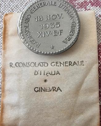Medaglia del 1935 "AURUM PRO FERRO"