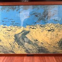 Quadro stile Van Gogh con cornice in legno