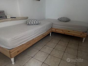 Struttura con doghe letto singolo x2