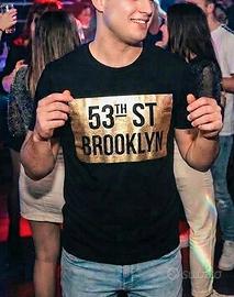 T-shirt Maglietta nera Maniche Corte ALCOTT U.S.A.