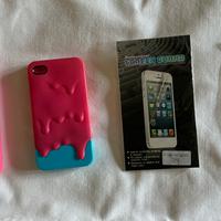 2 custodie + 4 screen protector per Iphone 4
