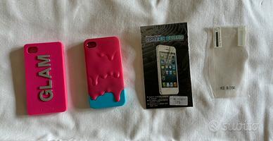 2 custodie + 4 screen protector per Iphone 4
