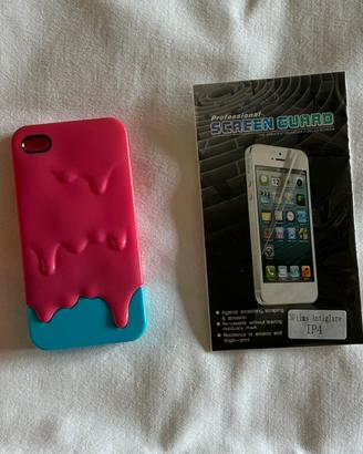 2 custodie + 4 screen protector per Iphone 4