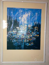 Serigrafia Mario Schifano Gigli d'acqua