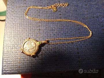collana in argento e pendolo d oro