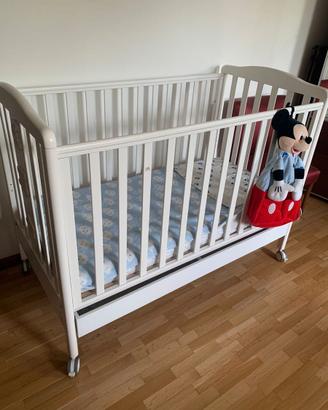 Lettino e cassettiera con fasciatoio Italbaby