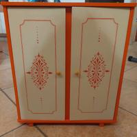 Armadio legno bambole