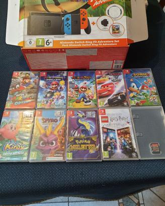 Nintendo Switch  Bundle Ring Fit Adv + 10 giochi&
