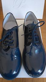 Scarpe cerimonia bambino blu numero 37