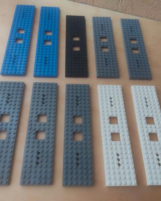 LEGO 10 BASI PER VAGONI FERROVIA E FINESTRINI