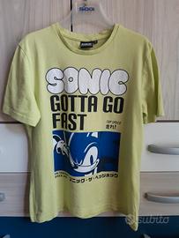 T-shirt verde stampa Sonic Taglia 9/10 anni 