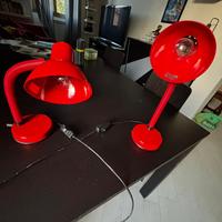 Set di 2 lampade da tavolo vintage rosse