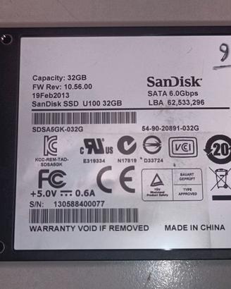 SanDisk SSD U100 32GB   codice 9