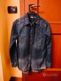 Set: 3 camicie in jeans con bottoni a pressione