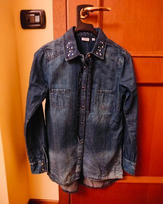 Set: 3 camicie in jeans con bottoni a pressione