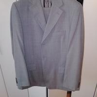 Completo uomo lana tg 54 grigio chiaro