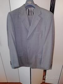 Completo uomo lana tg 54 grigio chiaro