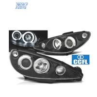 FARI PEUGEOT 206 98-08 ANGEL EYES CCFL FONDO NERO