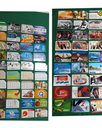 n 2 lotti di 86 schede telefoniche usate 