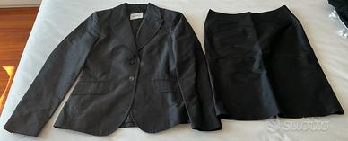 Tailleur donna Borgofiori nero in pura seta