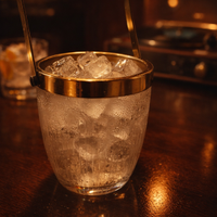 Secchiello portaghiaccio vintage in vetro