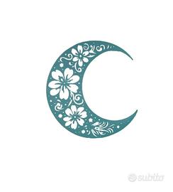 Decorazione Luna da Parete Floreale, Wall Decor