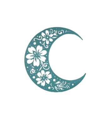 Decorazione Luna da Parete Floreale, Wall Decor