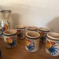 Brocca e set tazze terracotta