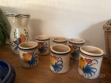 Brocca e set tazze terracotta