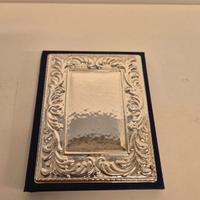 Rubrica vintage in lamina argentata