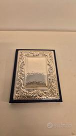 Rubrica vintage in lamina argentata