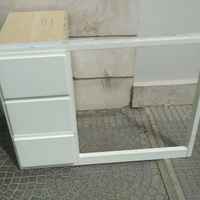 Mobile bagno per lavabo legno bianco artigianale