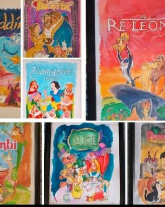 Dipinti Walt Disney fatti a mano 