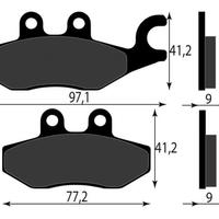 647079 PASTIGLIE POSTERIORE PIAGGIO BEVERLY 350 IE