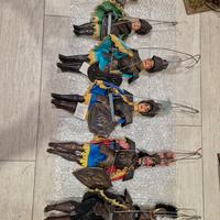 lotto di 6 marionette  pupi siciliani