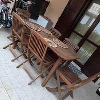 VERO LEGNO TEAK set tavolo e sedie