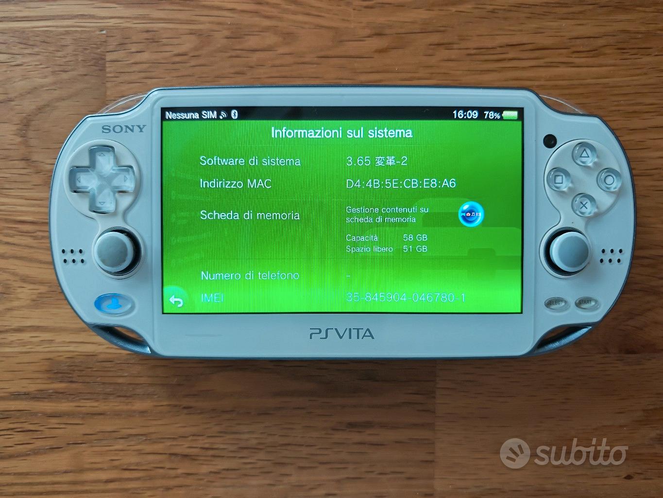 PsVita Crystal White OLED jp PCH 1100 Henkaku - Console e