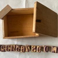 Timbri numerici in legno vintage