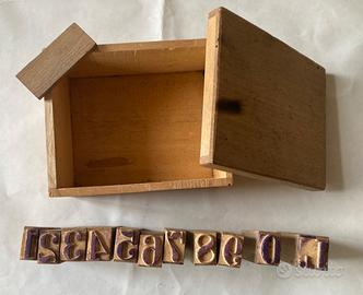 Timbri numerici in legno vintage