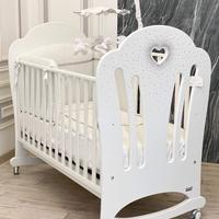 Lettino Erbesi cuore bianco Swarovski