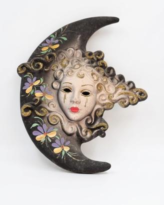 Maschera Decorativa da Parete a Mezzaluna