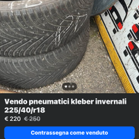 pneumatici  kleber invernali usati come nuovi